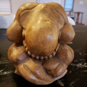 Large praying monk statue